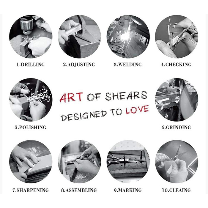 Професійні ножиці для стрижки волосся Aolanduo 6 дюймів - преміум сталь VG10, ергономічний дизайн, набір для перукарів та барберів, японська якість