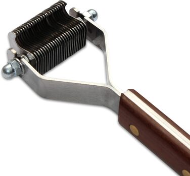 Інструмент для видалення підшерстка Mars Coat King Original для собак та котів, нержавіюча сталь з дерев'яною ручкою, Німеччина, 16/26 лез, для маленьких та середніх порід