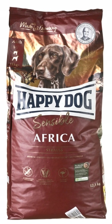 Корм для собак Happy Dog Sensible Africa зі страусом, 100% беззерновий, 12,5 кг