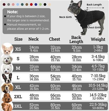 Пуловер для собак на Новий рік - теплий, з дірочкою для повідка, для чихуахуа, рейнхаунд та котів (S/L, чорний)