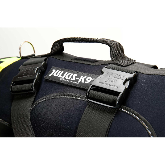 Julius-K9 IDC багатофункціональний жилет для собак 3в1, розмір XL, чорний та неоновий