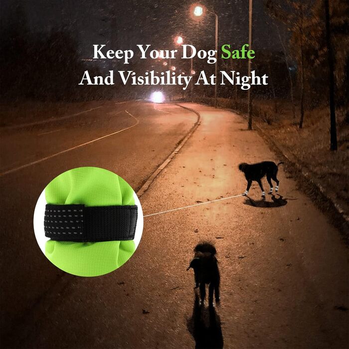 Чоботи для собак, 4 шт. Дихаючі чоботи з відбиваючими смугами, мікрофібра, шкіра, гума, рифлена підошва, захист подушечок лап (C, 8#)