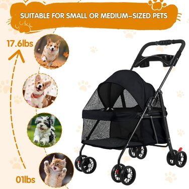 Дитяча та переноска для тварин 4-Rad, складаний, чорний