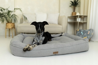 М'яке ліжечко для собак Legowiska, сіре, 80 см x 60 см