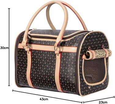 Сумка-переноска для собак та котів, велика, з PU шкіри, модний дизайн