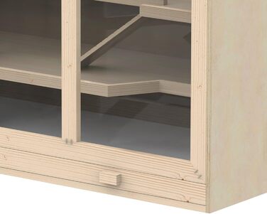 Клітка для тварин PawHut, клітка для гризунів з рампою та гойданням, верхня кришка відкривається, знімна піддон, дерево сосна та PS пластик, 115 x 60 x 55 см