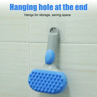 Щітка для миття собак 2-в-1 з дозатором миючого засобу 200мл, двостороння масажна щітка для котів, собак, кроликів та пухнастих тварин, фіолетова