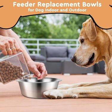 Набір мисок для собак з нержавіючої сталі, 6 шт. Великі, середні та малі миски для корму та води для собак, 900 мл, складані