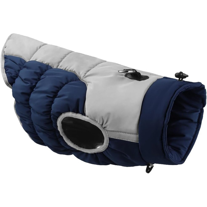 Водонепроникна куртка для собак на зиму - тепла та вітронепроникна. Підходить для малих та середніх собак. З D-рингом та світловідбиваючими елементами (Navy, 3XL)