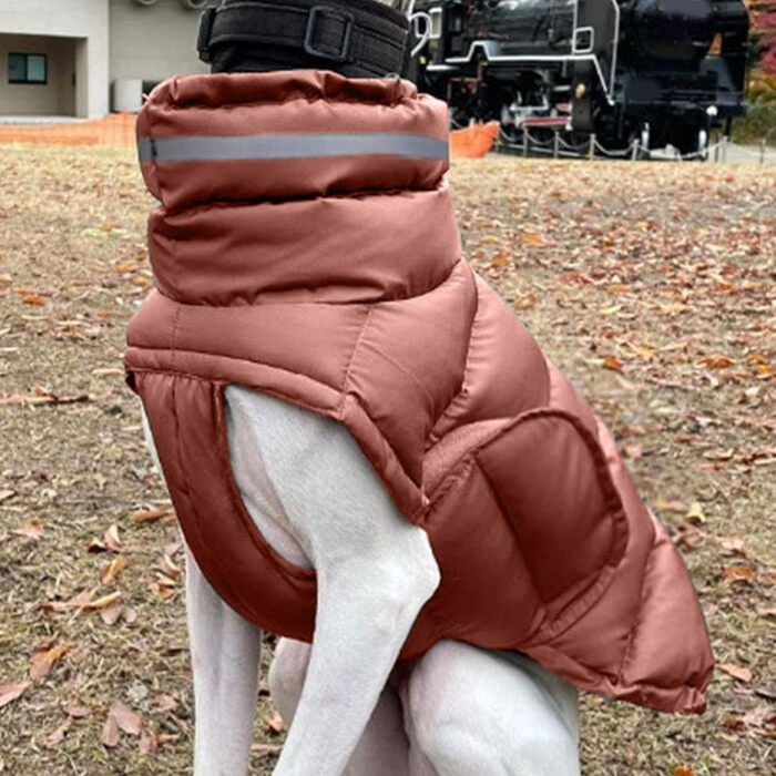 Зимові куртки для собак, тепла зимова куртка для великих собак, рожевий колір