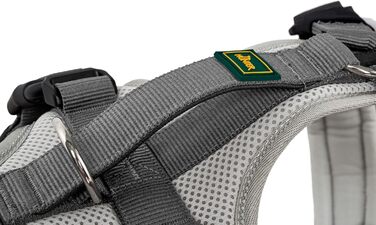 Нашийник для собак HUNTER Hundegeschirr Maldon UP, світло-сірий/сірий, м'який, комфортний, з 3M Scotchlite, 4-ступенева регулювання, з м'яким ручним захопленням (від S-M), розмір XS світло-сірий/сірий