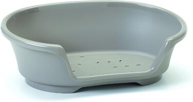 Ліжко для собак Nobby Cosy-Air, 90 см, пластикове, теплий сірий, розмір L (104x68x24 см)