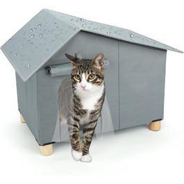 Складаємий водонепроникний будинок для котів на вулицю з м'яким килимком