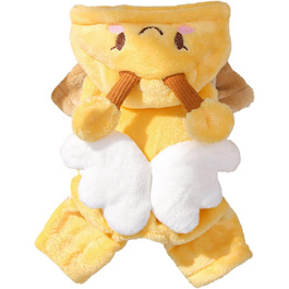 Жовтий светр для собак з флісу, розмір M: для малих, середніх та великих порід, для дому, прогулянок та подорожей