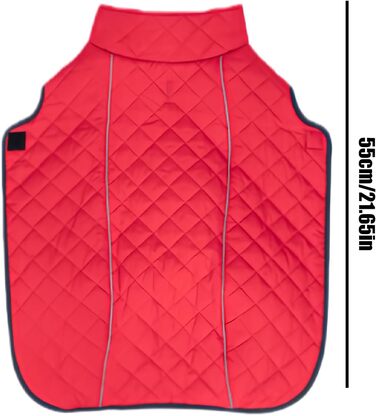 Зимовий теплий жилет для собак | Вітростійкий бавовняний жилет - теплий та м'який жилет для собак, для пікніків, прогулянок, катання на лижах, кемпінгу та міських прогулянок (червоний)