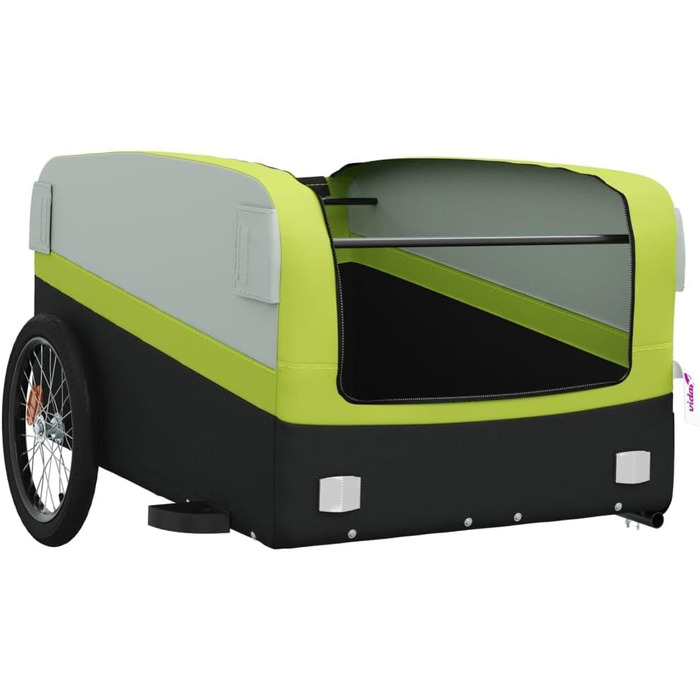 Причіп для собак, велосипедний причіп, причіп для транспортування, чорний та зелений, 45 кг, для велосипеда та джоггінгу, легка збірка, універсальний
