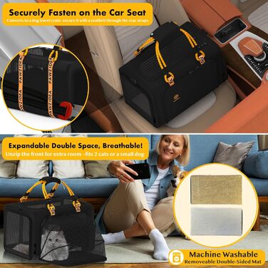 PAWZIDEA Transportbox для тварин, чорний колір, Black Warrior