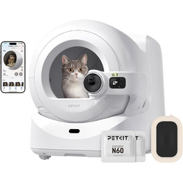 Самоочисний котячий туалет з камерою 1080P HD PETKIT Purobot Ultra 70 л білий