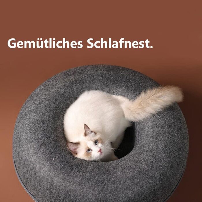 Кігтеточка-будиночок для котів з фетру, середній, темно-сірий | Будиночок, гніздо, іграшка для кота