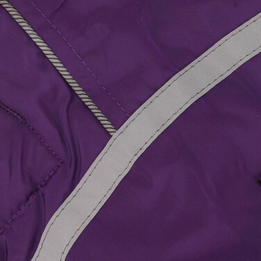 Зимовий теплий куртка для собак з регулюванням, світловідбиваючий, м'який, для малих, середніх та великих порід (M) фіолетовий