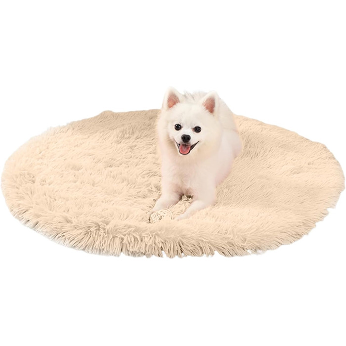 PETCUTE М'яке ліжко для собак, великих та середніх порід, 40x40 см, персиковий колір. Зручне, тепле, з антиковзною основою, легко миється.