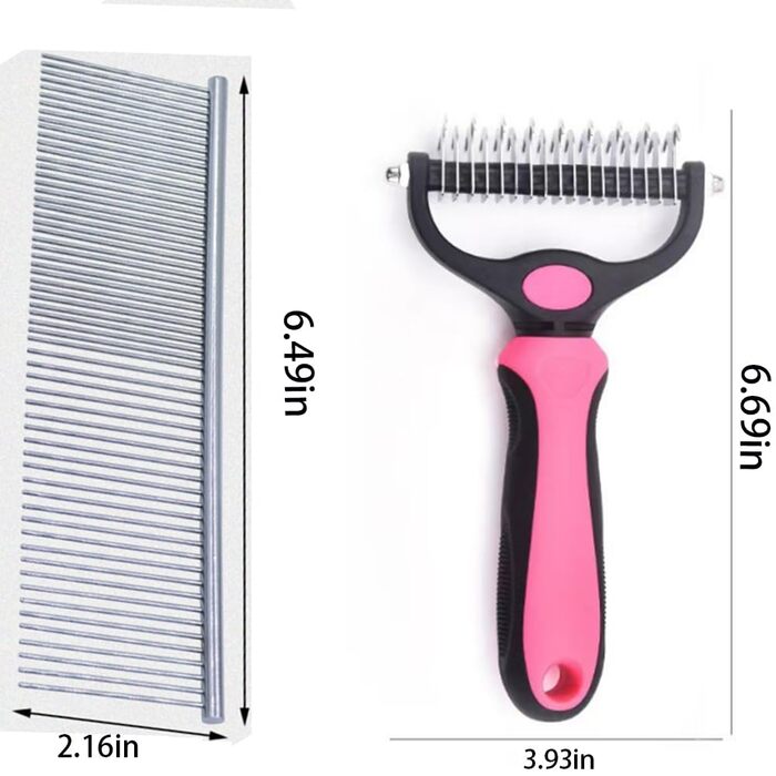 Гребінець для вичісування собак та котів: двосторонній інструмент для видалення ковтунів та шерсті