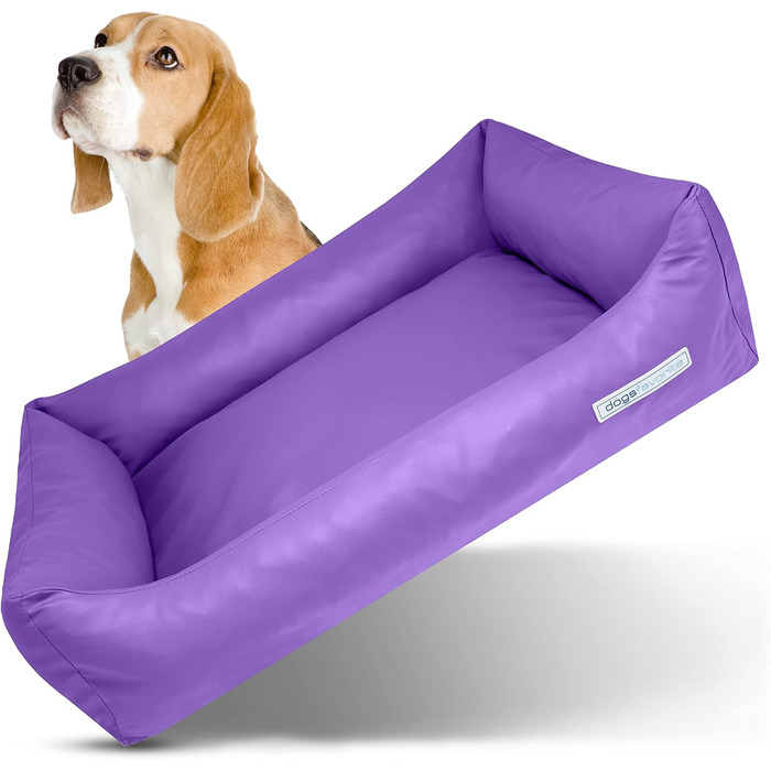 Ліжко для собак - миється, м'яке, якісне, для здоров'я суглобів, міцне, кошик, фіолетовий, розмір S, 80 x 60 см