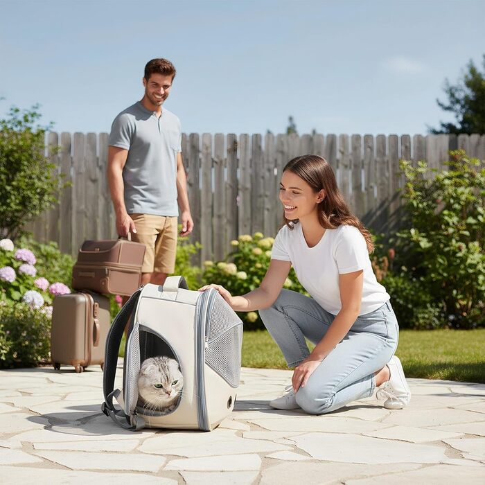 Сумка-переноска для собак та котів, сіра. Зручний регульований ремінь, для подорожей, прогулянок, транспортування