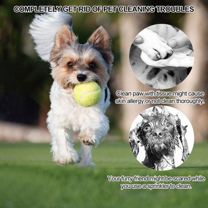 Автоматичний очищувач лап для собак - мийка лап з м'якими силіконовими щетинками