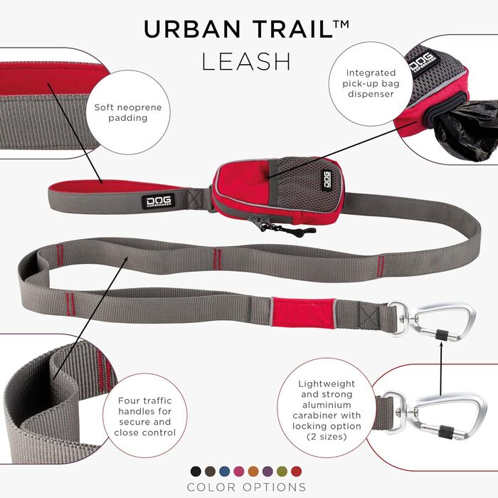 Повідок для собак DOG Copenhagen Urban Trail V2, червоний, розмір S