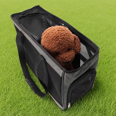 Сумка-переноска для собак маленьких порід, сіра | Безпечна подорож на природі, для відпочинку, кемпінгу, пікніків та прогулянок