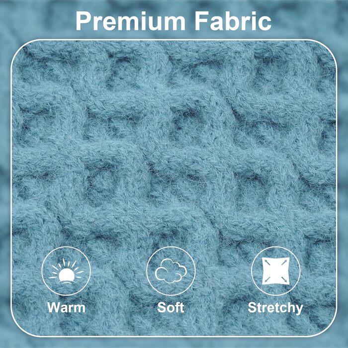 Синій теплий зимовий пуловер для собак середнього розміру з коміром-горловиною, в'язаний з косами, для дівчаток, XXXXL (тепла собача одіяння, набір, для холодної погоди, на Різдво)