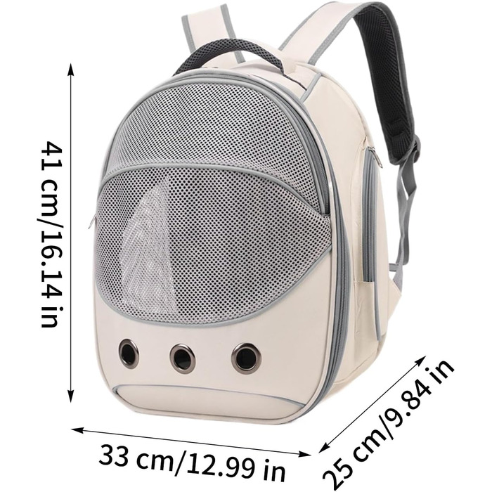 Транспортна сумка для собак, кошенят, кроликів - сіра, зручна, дихаюча, для подорожей та прогулянок