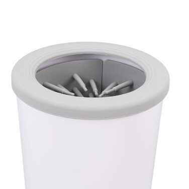 Автоматичний очисник лап для собак, портативний мийник лап для тварин з м'якою силіконовою щіткою, білий