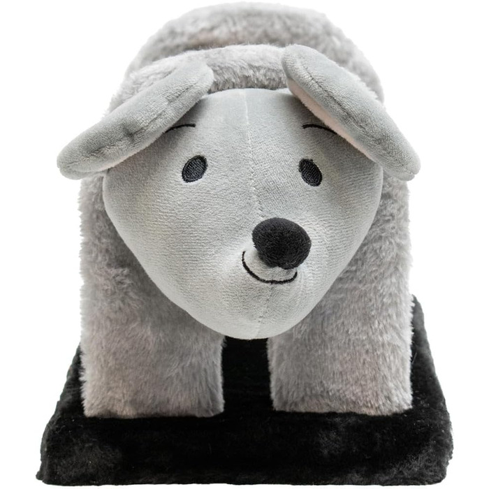 Драпак для котів з сизалю та плюшу у формі панди, сірий, 56 x 18 x 18 см