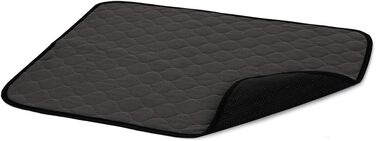 Водонепроникний килимок для собак, миючий, неслизький, швидковисихаючий, для дивана, авто, клітки, трави, ліжка (великий: 100 x 67 см, сірий)