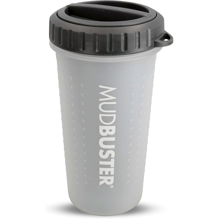 Dexas MudBuster: портативний очищувач лап для собак, розмір M, сірий, з кришкою