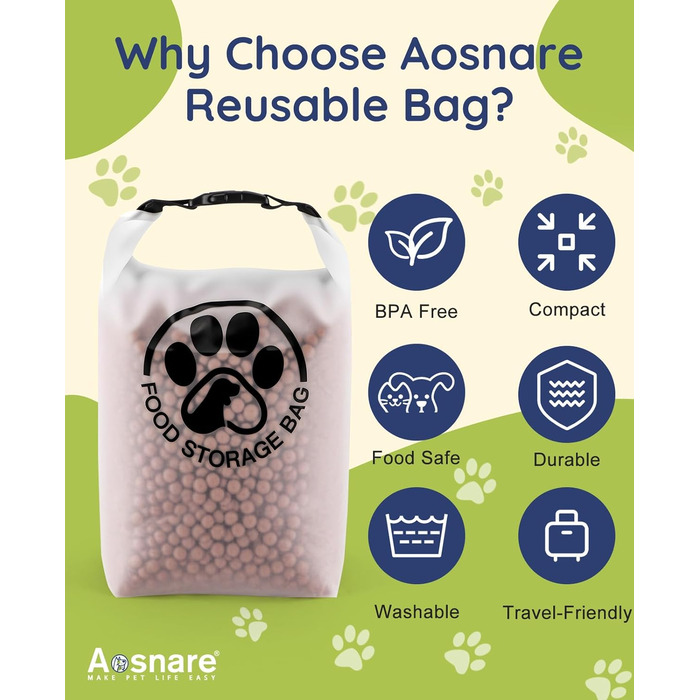 Контейнер для корму для тварин на 25 літрів з 2 складаними мисками для подорожей – прозорий, герметичний, з ролетним закриттям, для зберігання сухого корму для собак, котів, для кемпінгу (14 чашок)