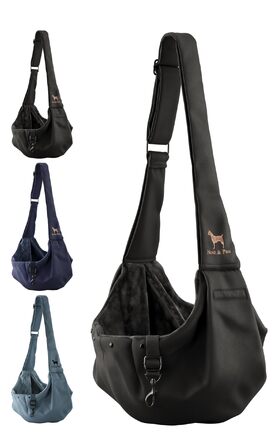 Транспортувальна сумка для собак Noah & Paw до 5 кг з регульованим ременем та м'яким хутром, подвійний захист, преміум-тканина Twill