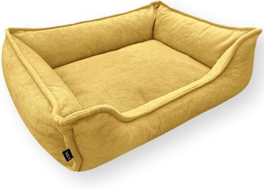 Ортопедичне ліжко для собак 4L Textil IRIS Premium-LINE, жовте, 80x60 см, з Memory Foam