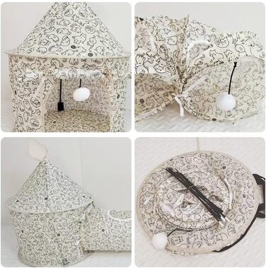 Ігровий тунель для котів та тварин, Pop-Up тунель, складаний, зелений