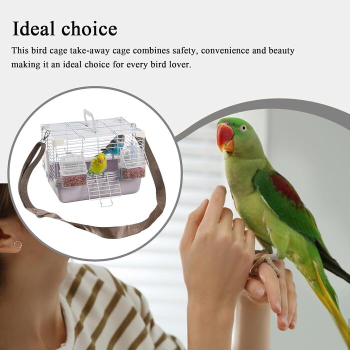 Переносний клітка для птахів Vogelkäfig: зручний транспортний засіб для колібрі, ньомуфенситок, перламутрових птахів