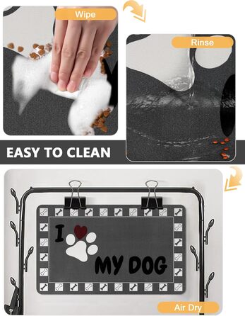 Підкладка під годівницю для собак та котів, 30 x 50 см, сіра, нековзна