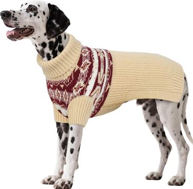 Светр для собак IECOii XXXXL (5XL) великих порід, теплий, з високим коміром, для добермана, німецької доги, апельсиновий