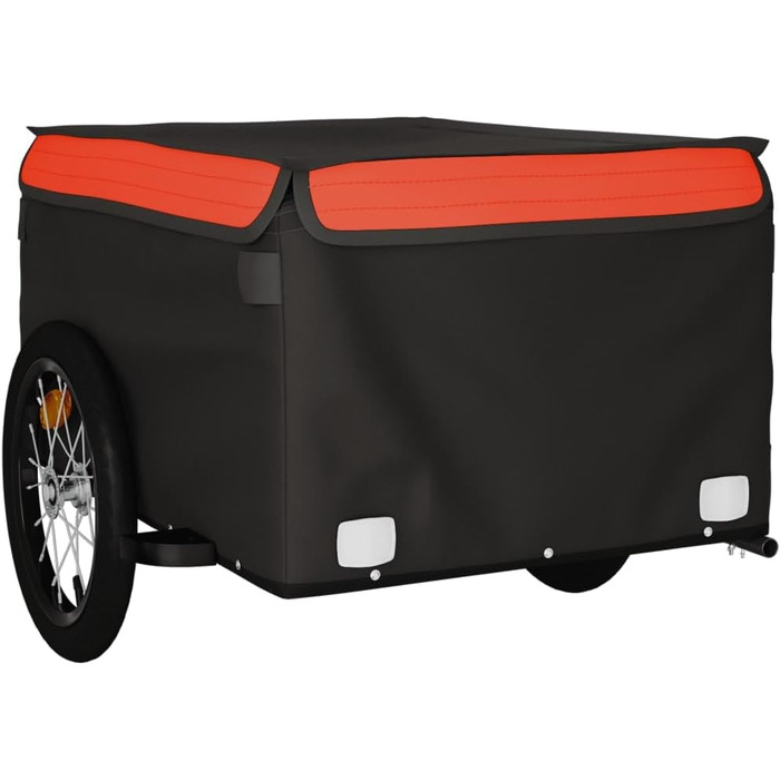 Причіп для велосипеда, причіп для собак, чорно-помаранчевий, 45 кг, для перевезення покупок, легка збірка