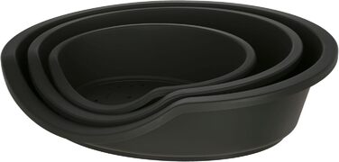 Кербл Pet Dreamer: Лежанка для тварин, чорна, з переробленого пластику, стабільна, високий борт, Made in Italy (95x70x29 см)