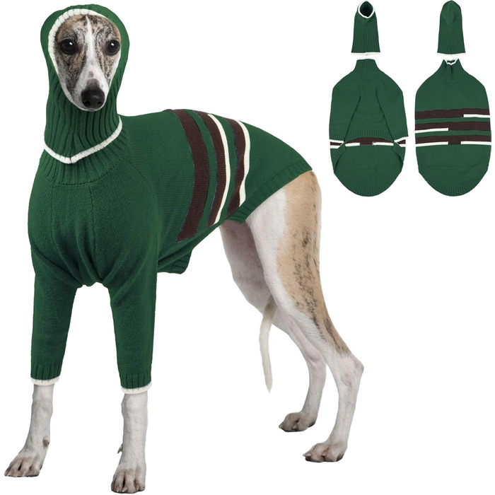 Плетені чоловічі светри та шапки з собаками, зимові, на Новий рік (оливковий, XL)