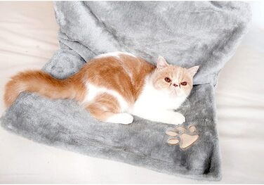 Обогреваемая лежанка для кошек и маленьких собак, лежанка-плитка для підвіконня, сіра