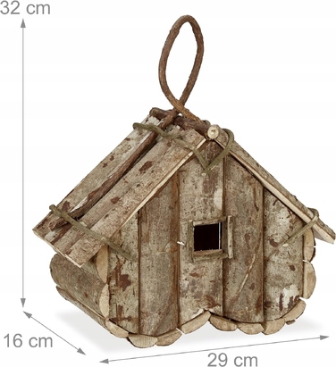 Дерев'яний будинок-годівниця для птахів, 32 x 29 x 16 см