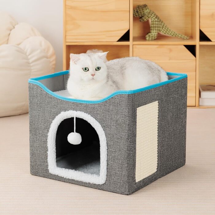 FURRYPAWS будиночок для котів – затишний котячий будинок для дому та вулиці, ідеальний для котів та кошенят, міцна конструкція